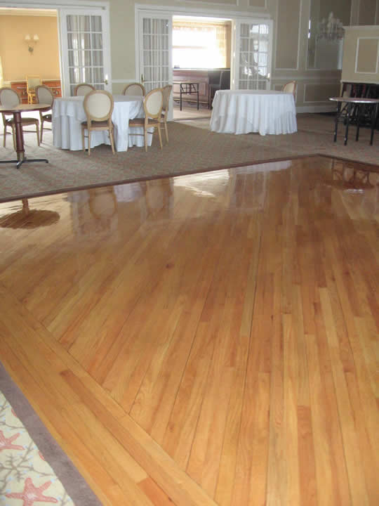 Dance floor refinished in local beach club