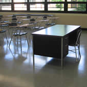 High School classrooms, hallways, laboratory, library and lobby