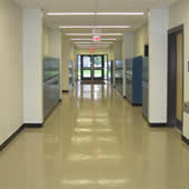 High School classrooms, hallways, laboratory, library and lobby