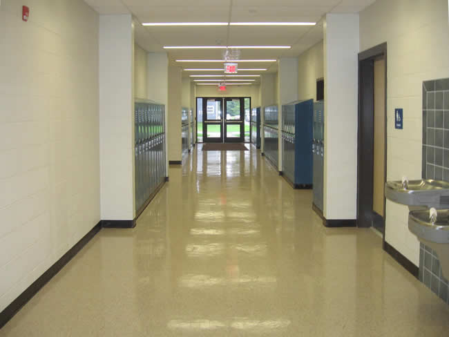 High School classrooms, library, laboratory, library and lobby