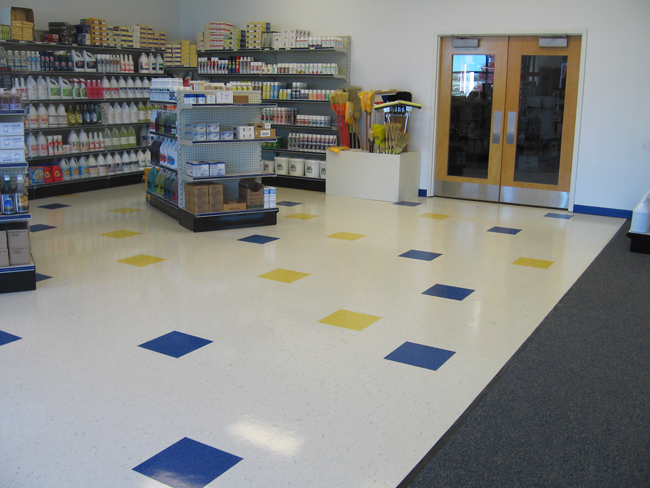 Retail Store Vinyl Tile & Carpeting
