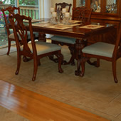 Residential Dining Room Hardwood and Area Rug