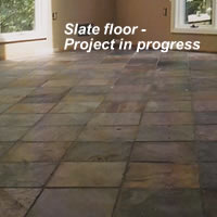 Slate Floor - project in progress